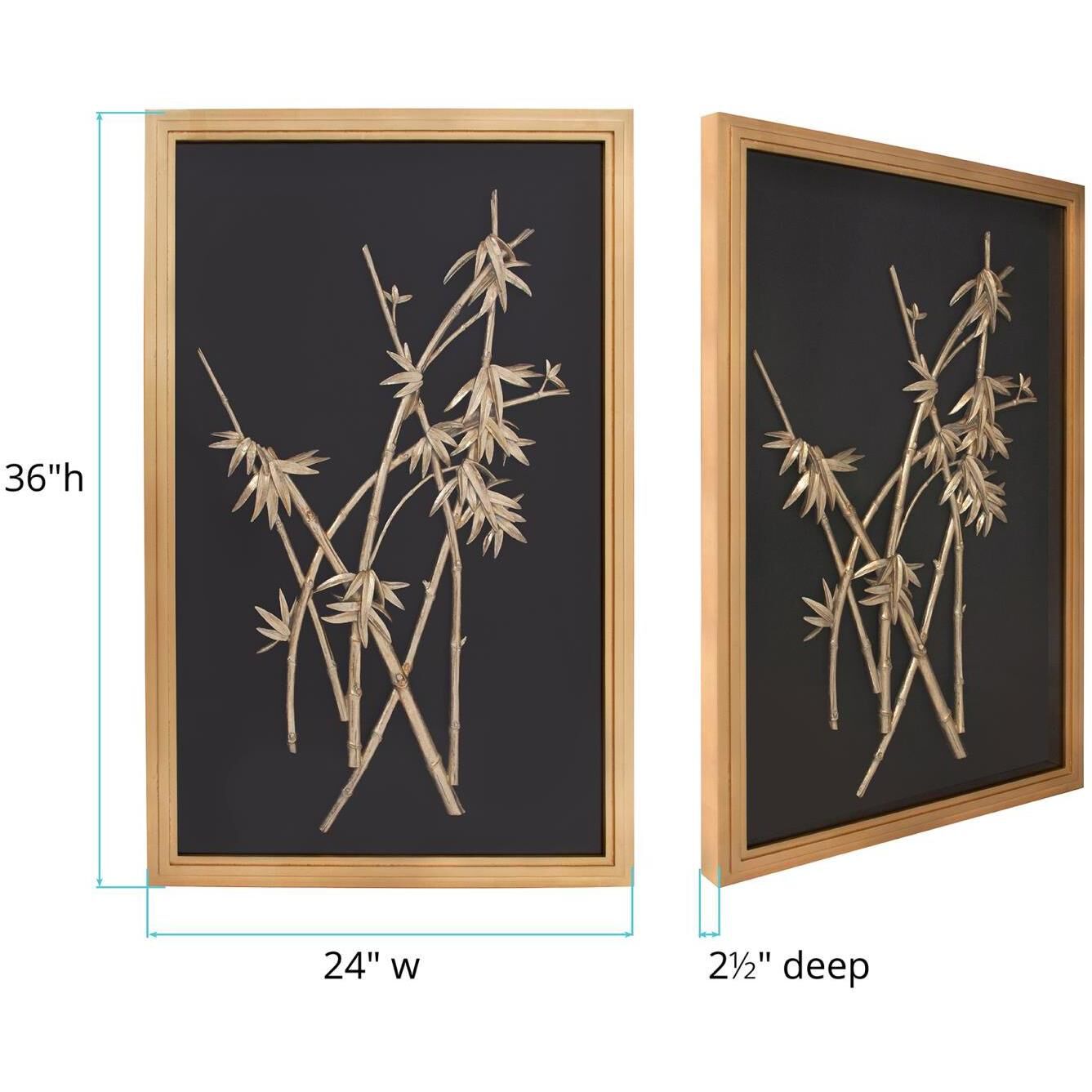 Bamboo Gold Wood Wall Art