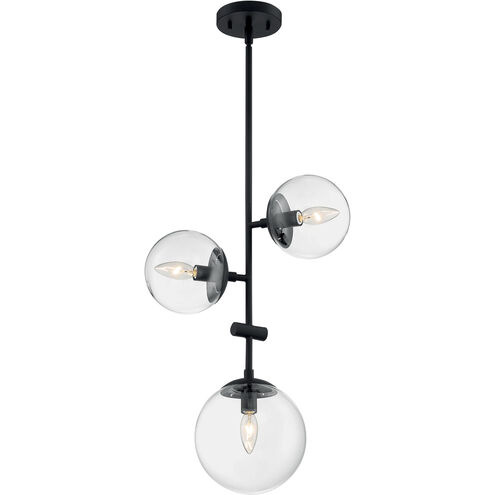 Sky 3 Light 15 inch Matte Black Pendant Ceiling Light