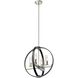 Mont Royal 4 Light 16 inch Satin Nickel and Graphite Pendant Ceiling Light