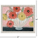 Bouquet Still Life Red and Green and Pink and Yellow Framed Art
