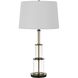 Brest 43 inch 150 watt Antique Brass Table Lamp Portable Light, Pyramid