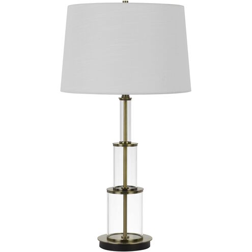 Brest 43 inch 150 watt Antique Brass Table Lamp Portable Light, Pyramid