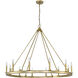 Barclay 12 Light 48 inch Olde Brass Chandelier Ceiling Light