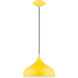 Amador 1 Light 12 inch Shiny Yellow with Polished Chrome Accents Pendant Ceiling Light