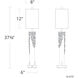 Forever Zoe 37.4 inch 7 watt Polished Chrome Table Lamp Portable Light