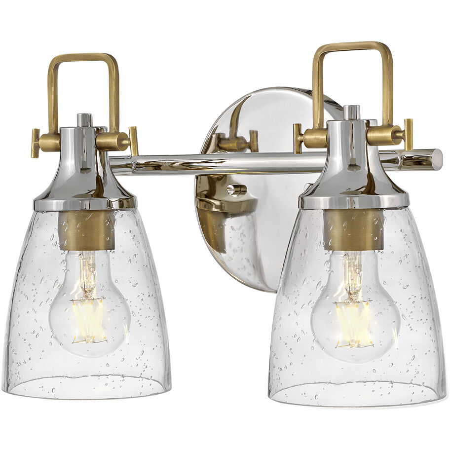 Easton 2 Light 14.5 inch Polished Nickel Bath Light Wall Light