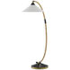 Lisbon 61.5 inch 150 watt Natural and Satin Black and Brass Floor Lamp Portable Light