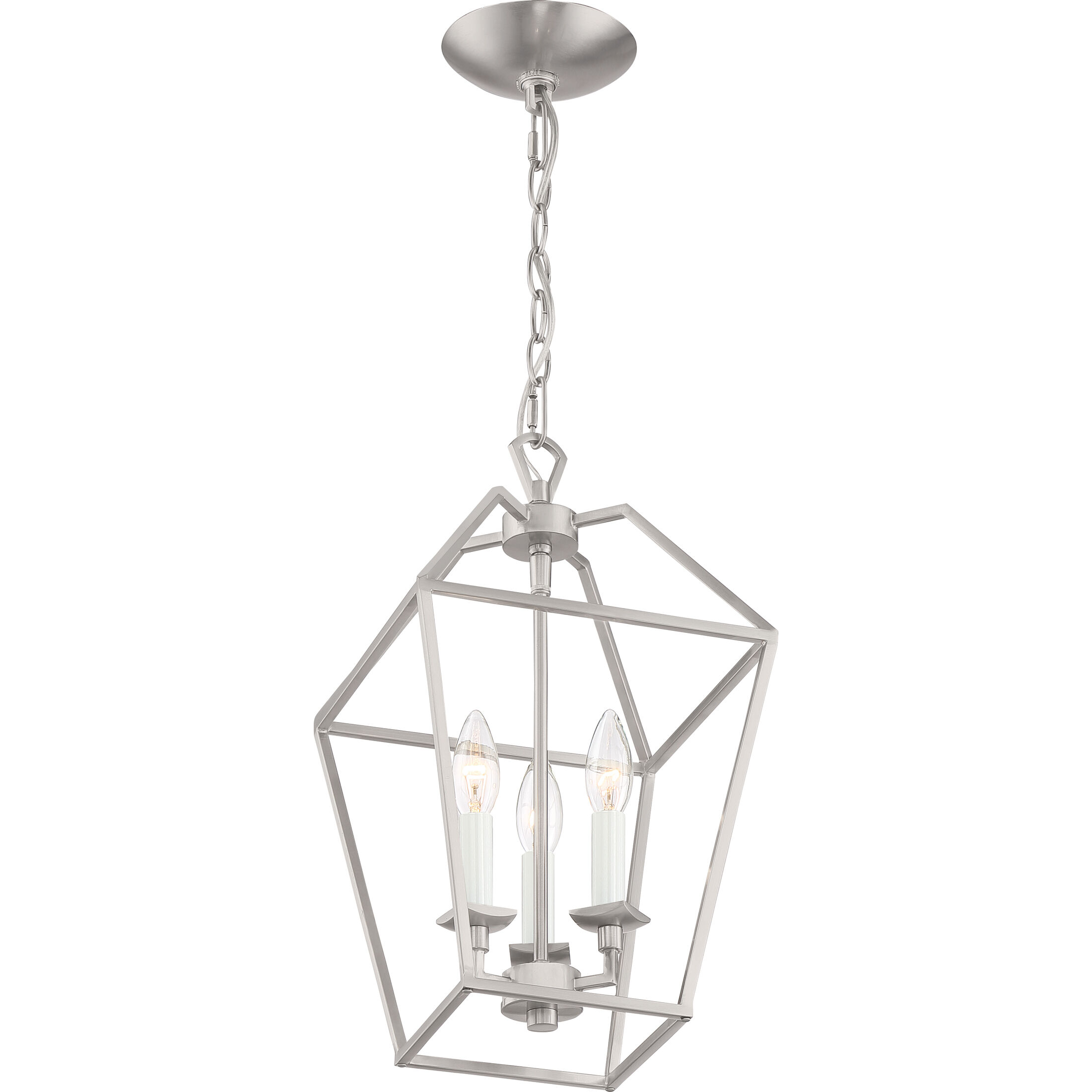 Aviary 3 Light 9.5 inch Brushed Nickel Foyer Chandelier Ceiling Light