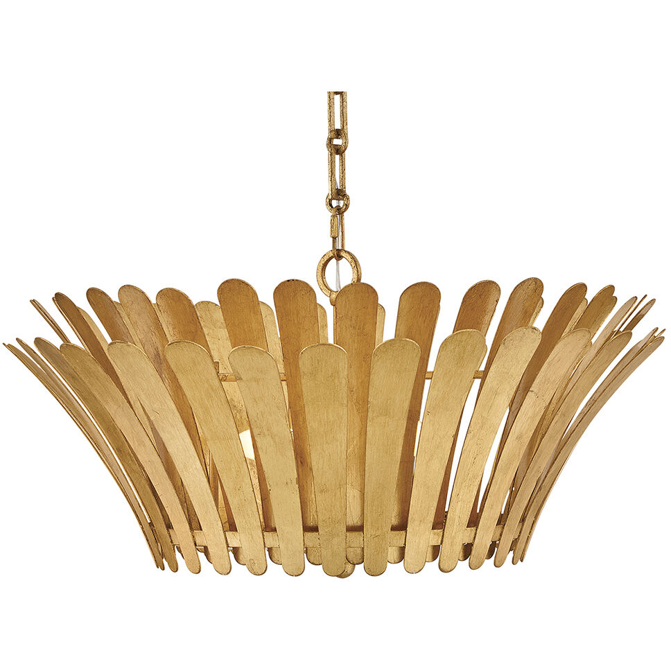 Reina 3 Light 25.5 inch Distressed Brass Chandelier Ceiling Light