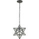 Moravian Star 1 Light 9 inch Oil Rubbed Bronze Mini Pendant Ceiling Light