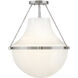 Collins 1 Light 20 inch Polished Nickel Semi-Flush Mount Ceiling Light, Medium