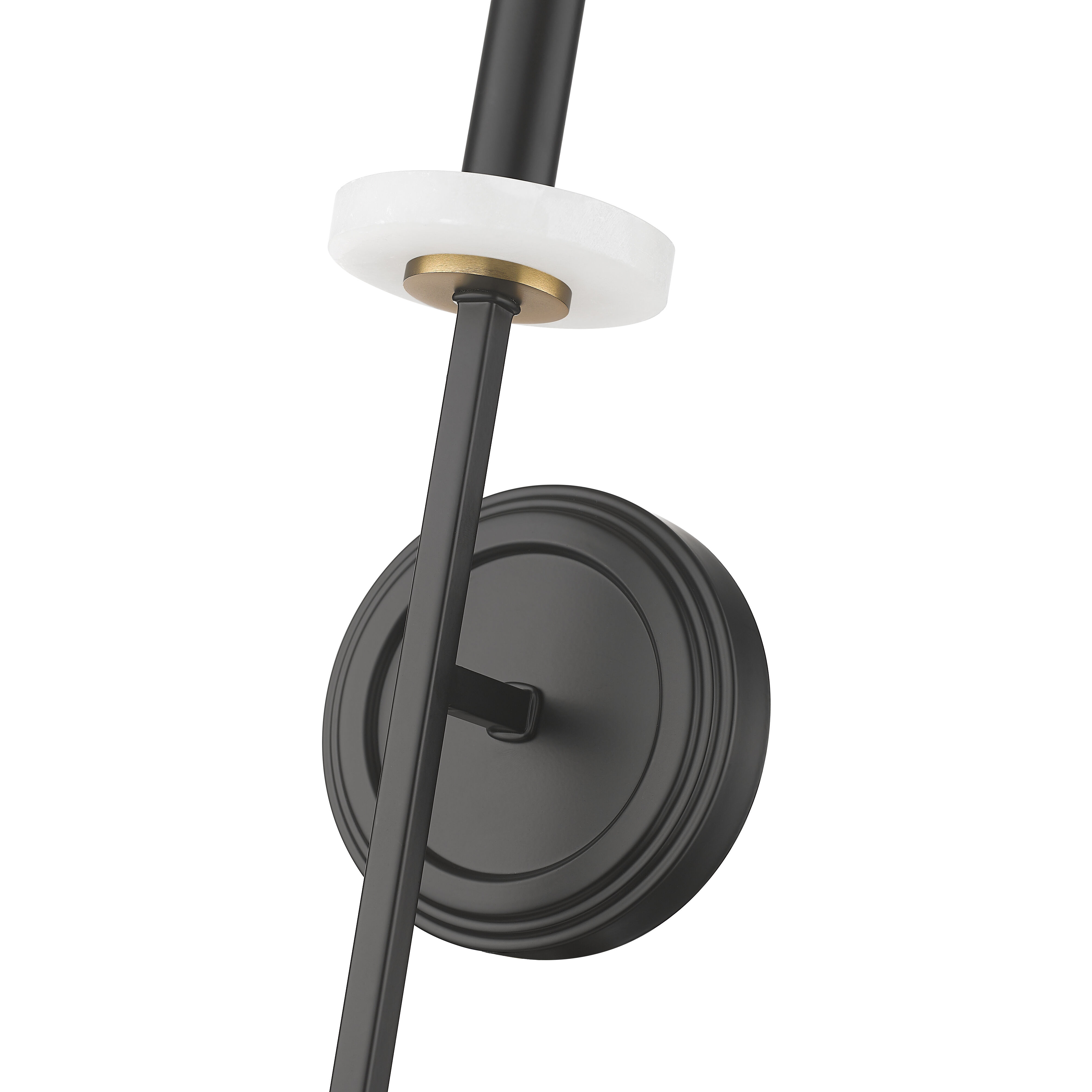 Gaultier Wall Sconce Wall Light in Matte Black and Modern Gold