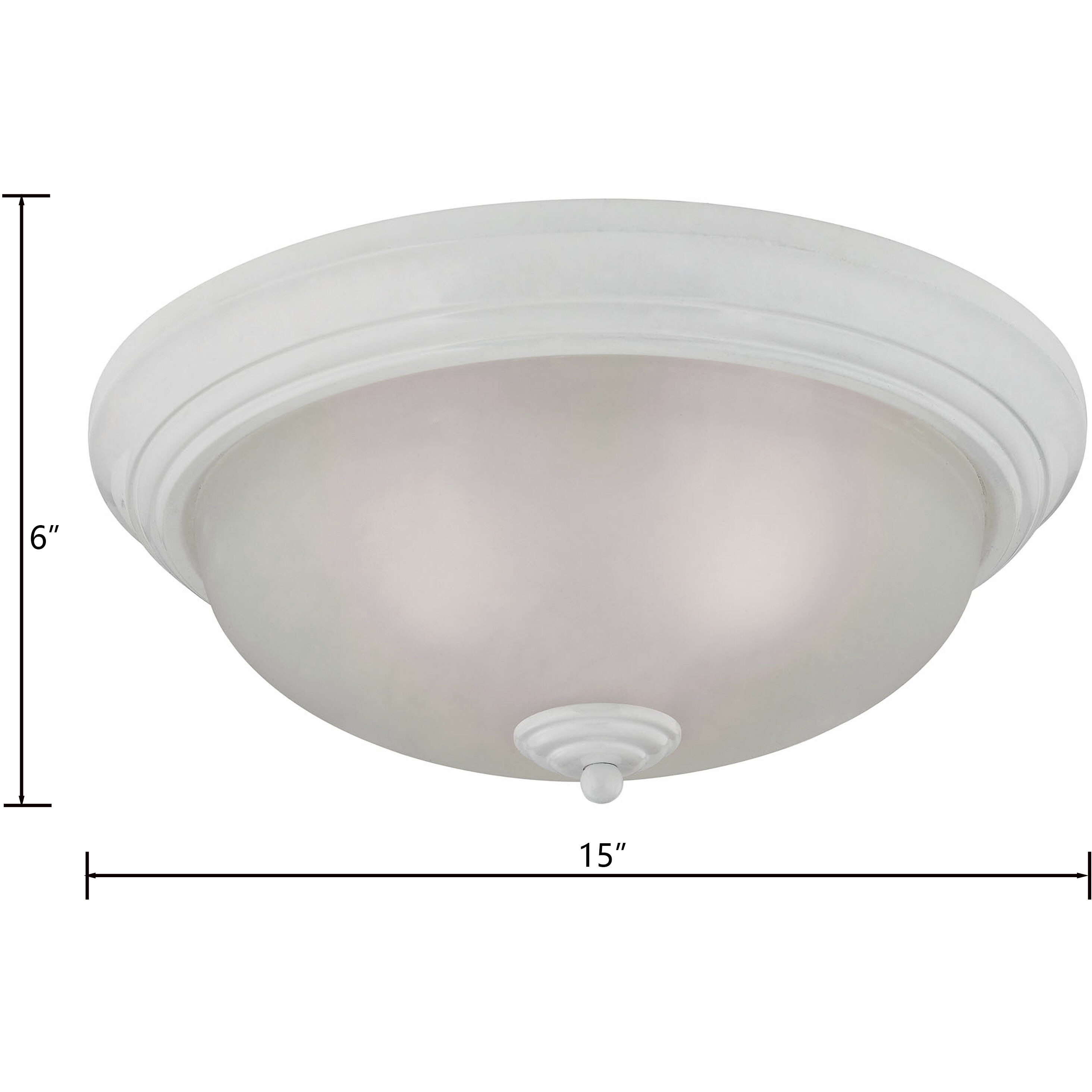Huntington 3 Light 15 inch White Flush Mount Ceiling Light