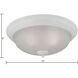 Huntington 3 Light 15 inch White Flush Mount Ceiling Light