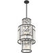 Rohe 8 Light 15.75 inch Matte Black Pendant Ceiling Light