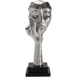 Ponder 16 X 4 inch Sculpture in Silver