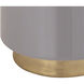 Genesis 19 X 12 inch Gray Enamel with Gold Accent Table