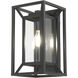 Great Outdoors Harbor View 1 Light 13.25 inch Sand Coal Outdoor Wall Mount in Clear Glass