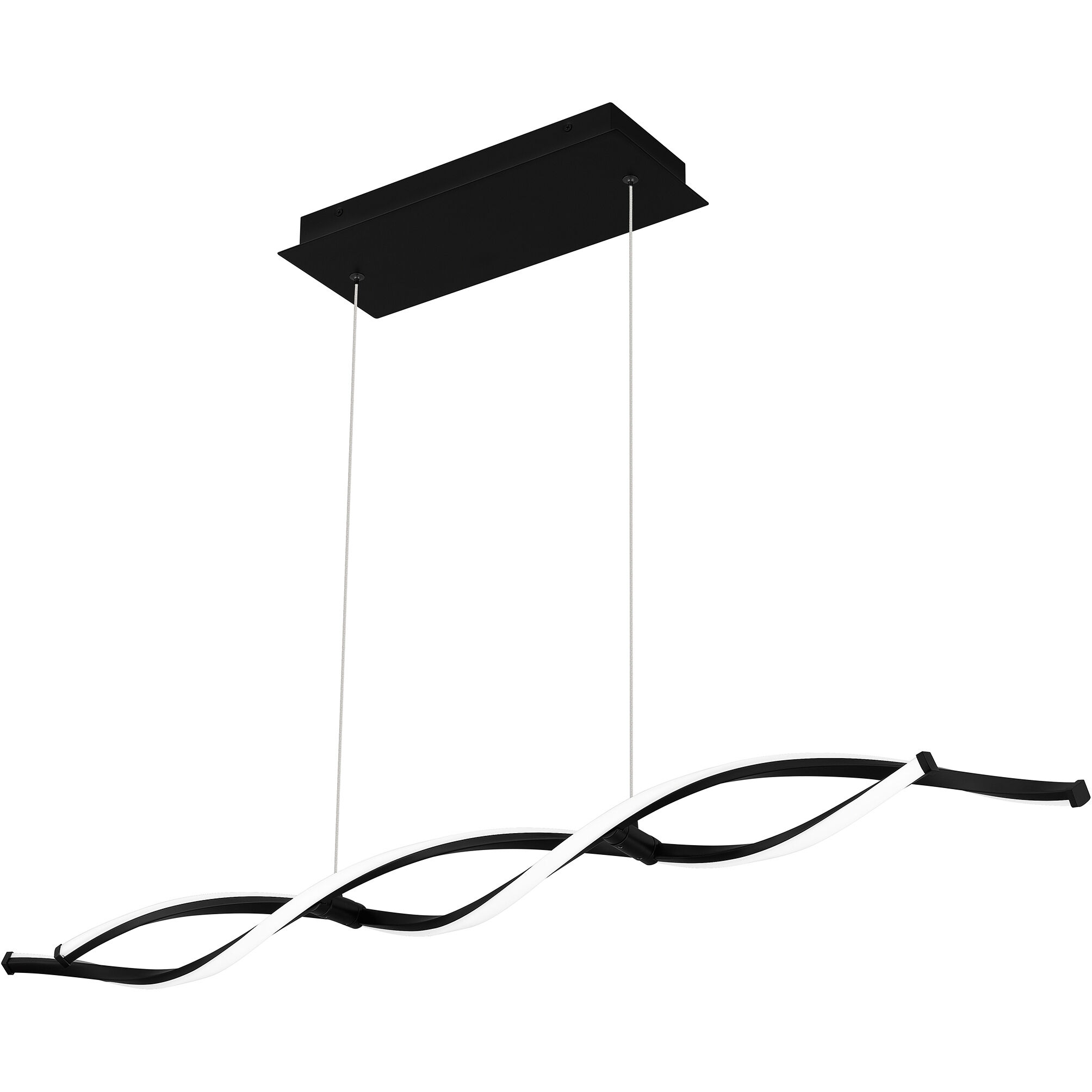 Newport 42 inch Matte Black Island Light Ceiling Light
