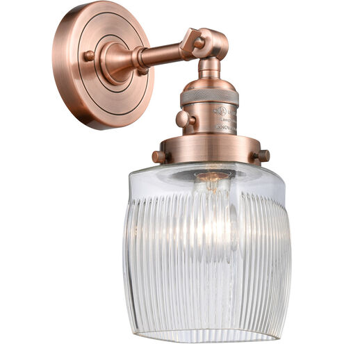 Franklin Restoration Colton LED 6 inch Antique Copper Sconce Wall Light, Franklin Restoration