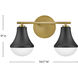 Haddie LED 14.5 inch Black Bath Light Wall Light