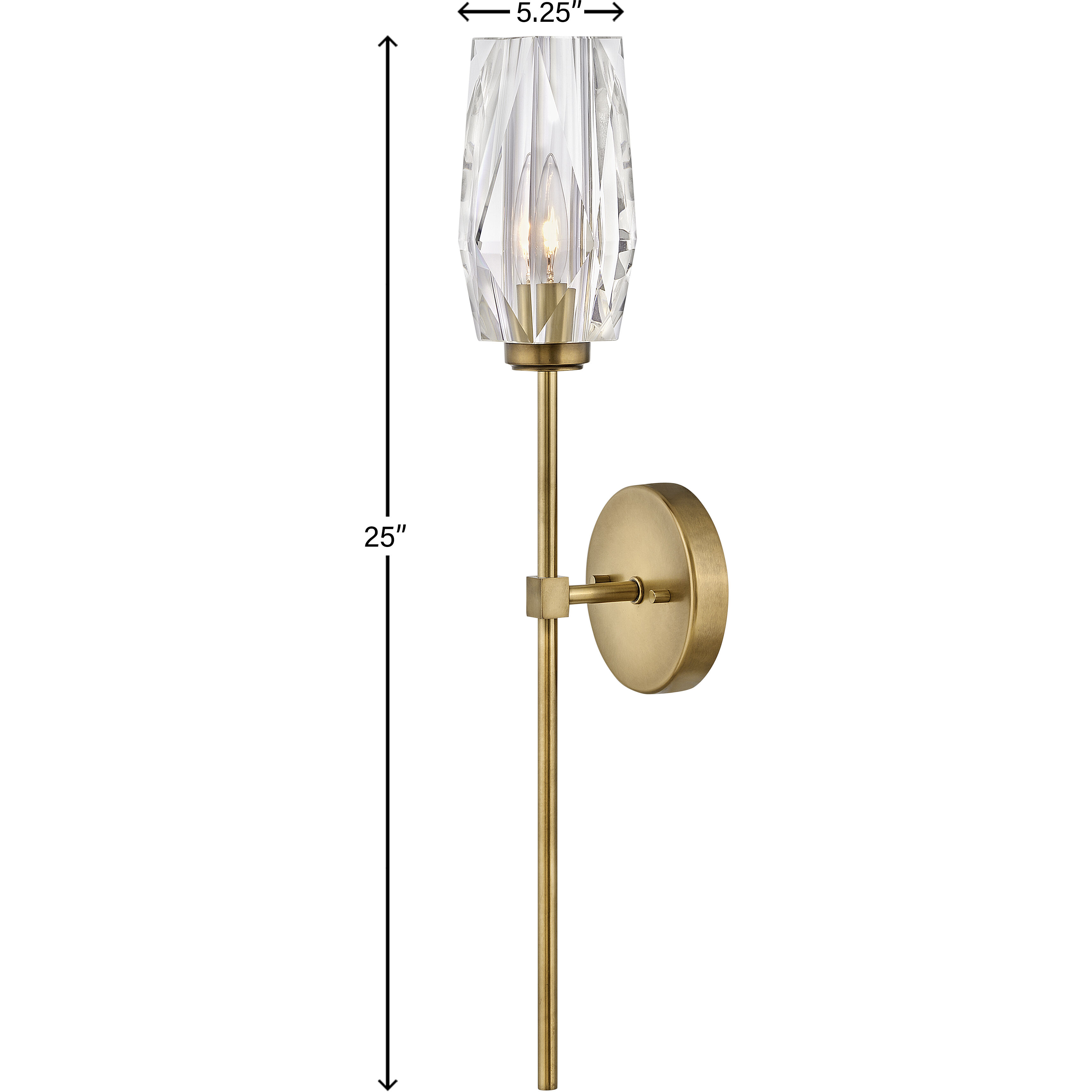 Ana 1 Light 5.25 inch Heritage Brass Indoor Wall Sconce Wall Light