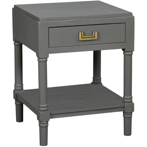 Samantha 20 X 15.75 inch Carbon Gray and Antique Gold Accent Table