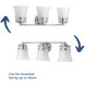 Cascadia 3 Light 24 inch Polished Chrome Bath Vanity Wall Light