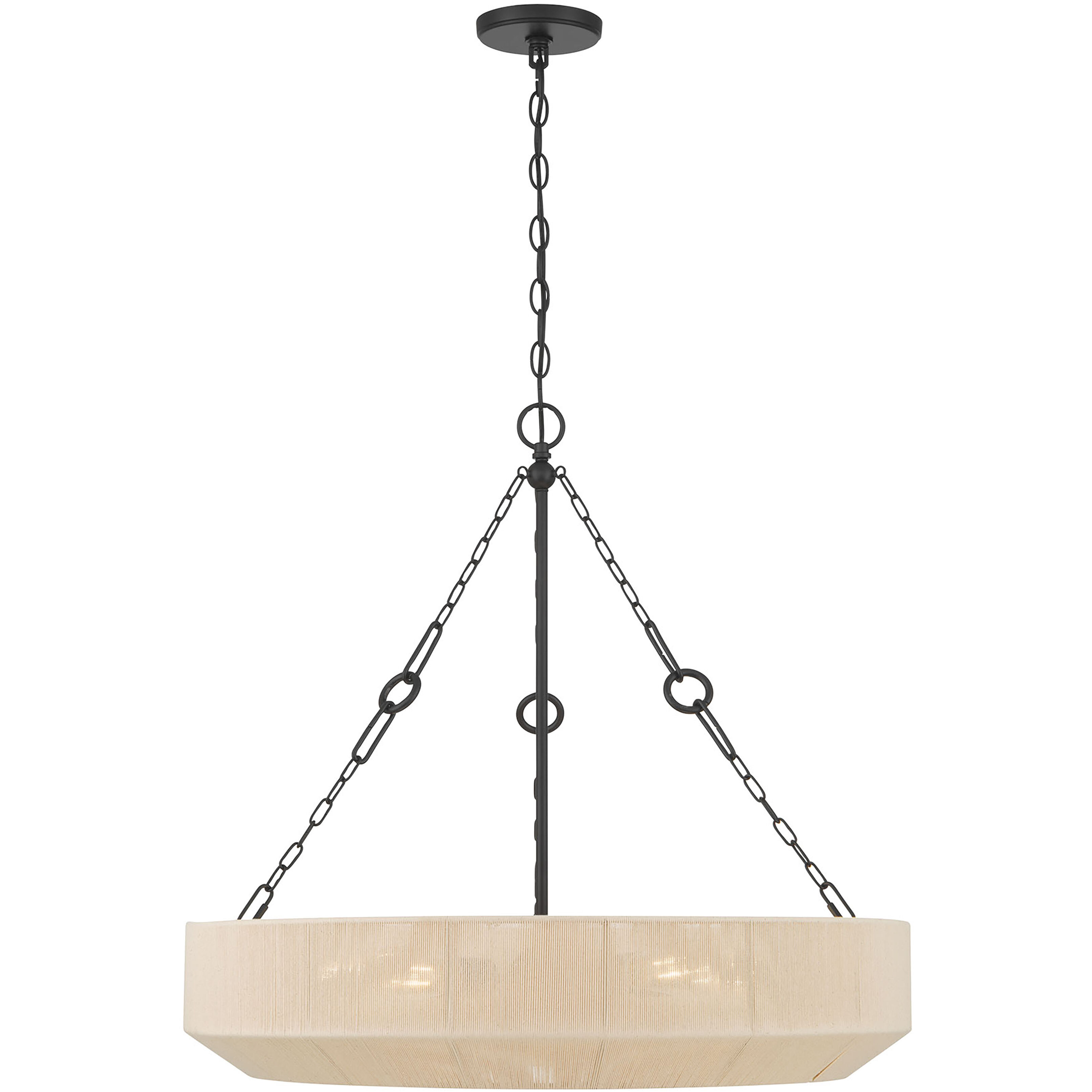 Tresselle 5 Light 28 inch Matte Black Pendant Ceiling Light