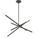 Soho 8 Light 32 inch Scandinavian Gray Linear Chandelier Ceiling Light