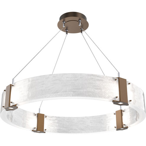 Parallel LED 32.7 inch Flat Bronze Chandelier Ceiling Light in Clear Granite, 2700K LED, Ring