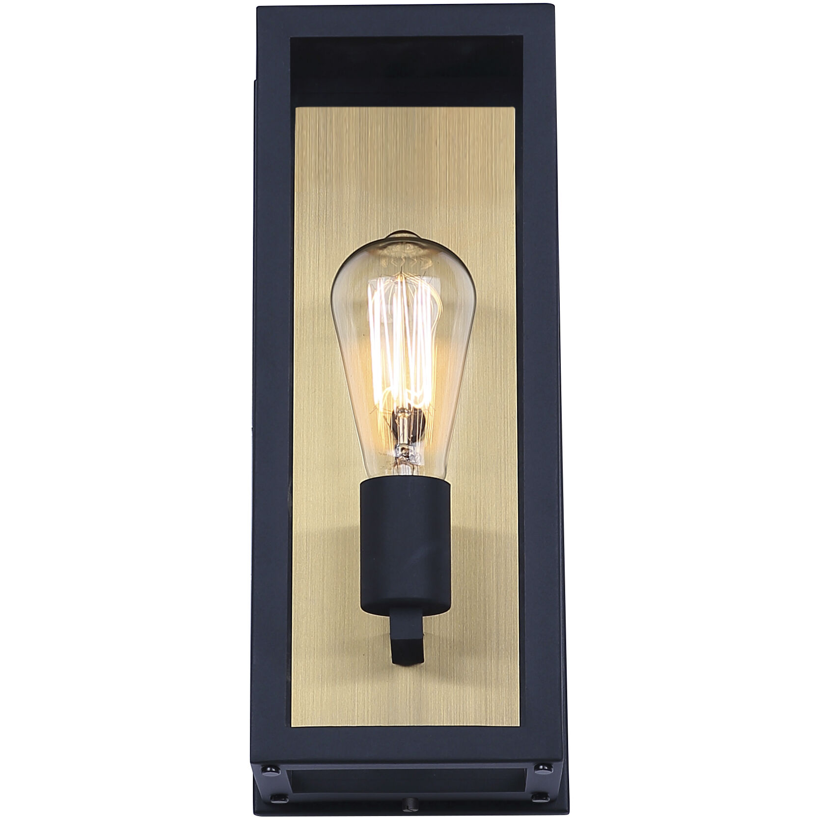Miller 1 Light 5.5 inch Black/Gold Outdoor Lantern