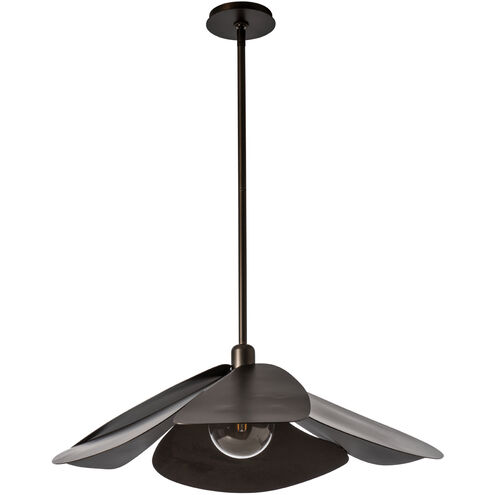 Hana 1 Light 29.2 inch Dark Smoke Pendant Ceiling Light, Large
