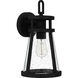 Barber 1 Light 15 inch Matte Black Outdoor Wall Lantern