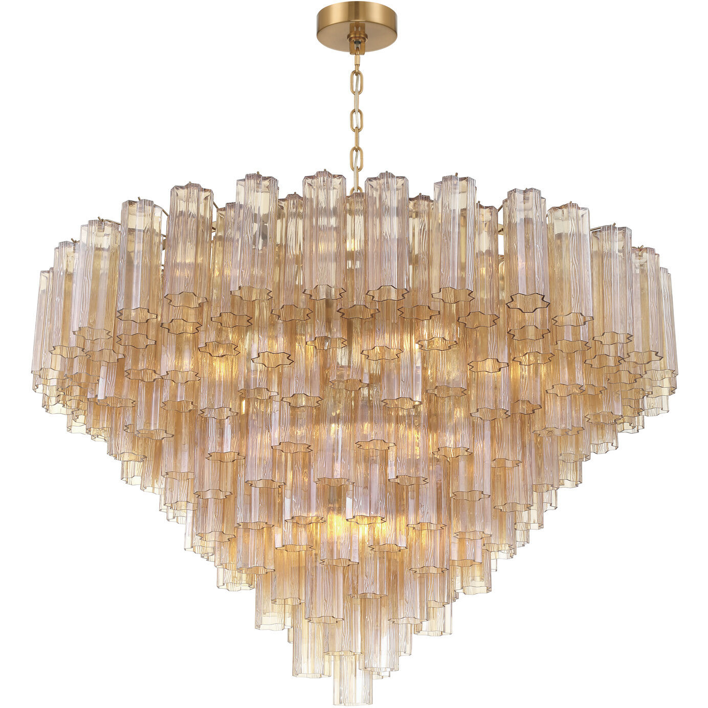 Addis 28 Light 49 inch Aged Brass Chandelier Ceiling Light