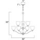 Stefan 9 Light 30 inch Black Multi-Tier Chandelier Ceiling Light