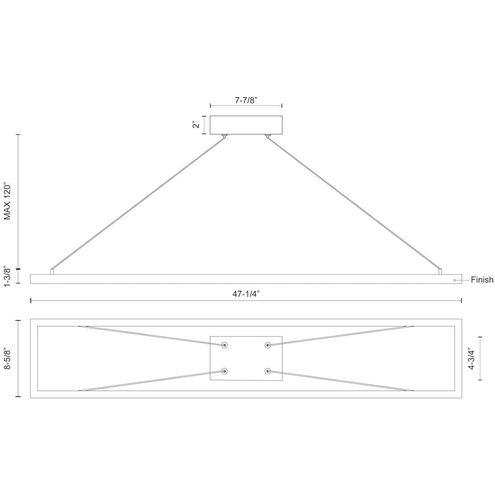 Piazza LED 8.63 inch White Pendant Ceiling Light