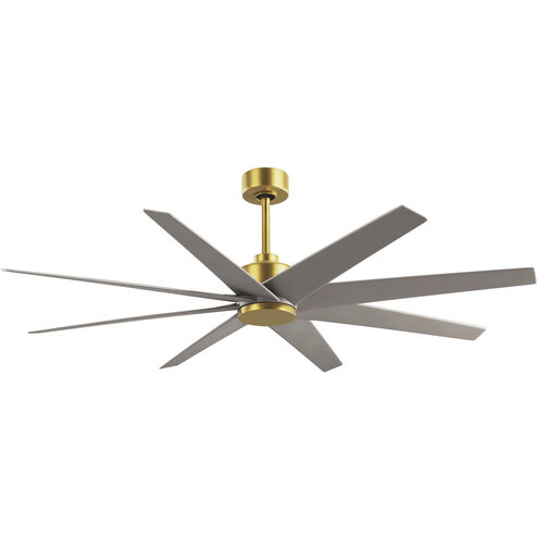 Atlas Ariella 64 inch Brushed Brass with Brushed Nickel Blades Ceiling Fan