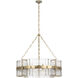 Suzanne Kasler Solera LED 37.25 inch Hand-Rubbed Antique Brass Barrel Chandelier Ceiling Light
