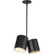 Keiko 2 Light 6 inch Black Pendant Ceiling Light