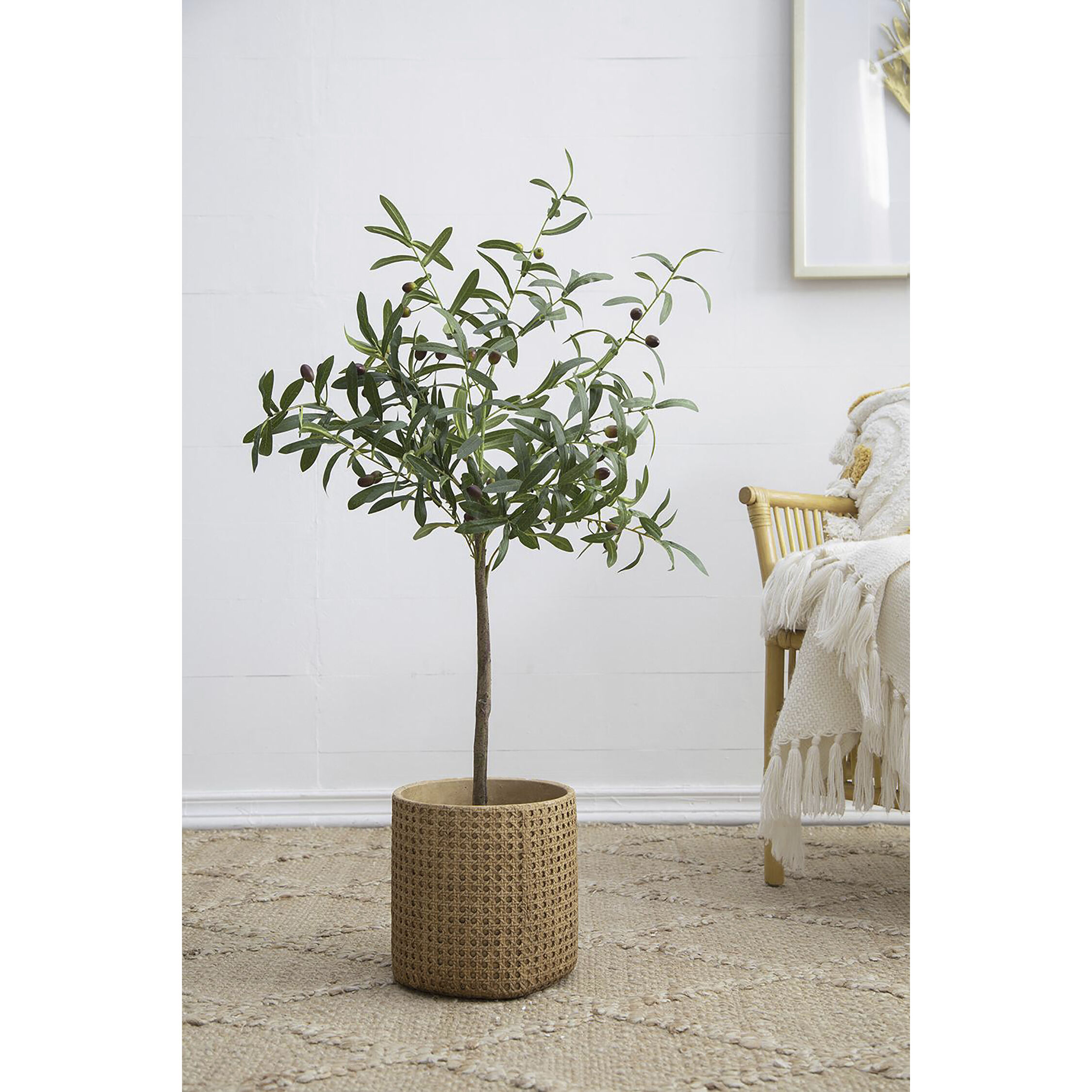 Olive Tree Green Faux Plant