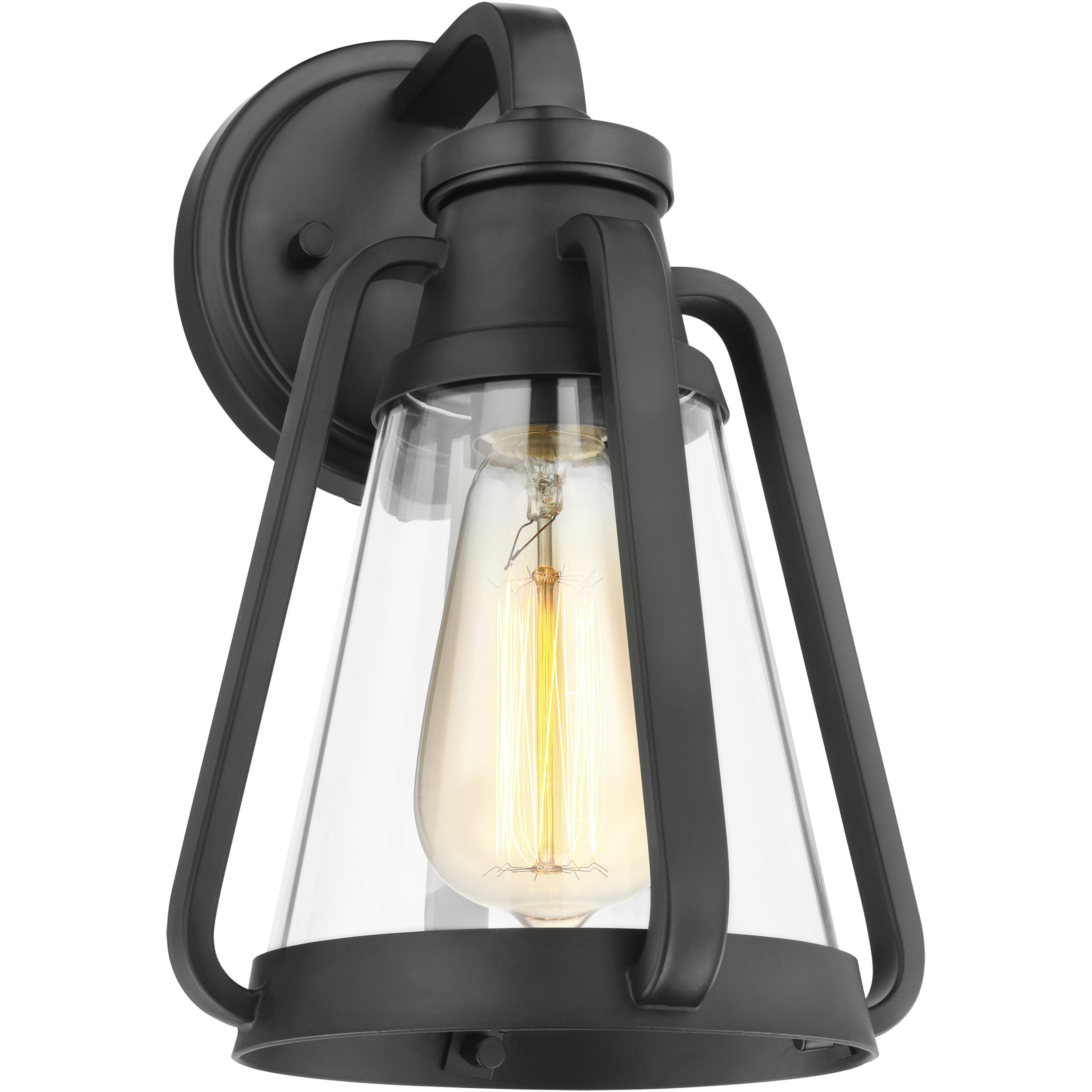 Everett 1 Light 7.13 inch Matte Black Bathroom Vanity Lights Wall Light