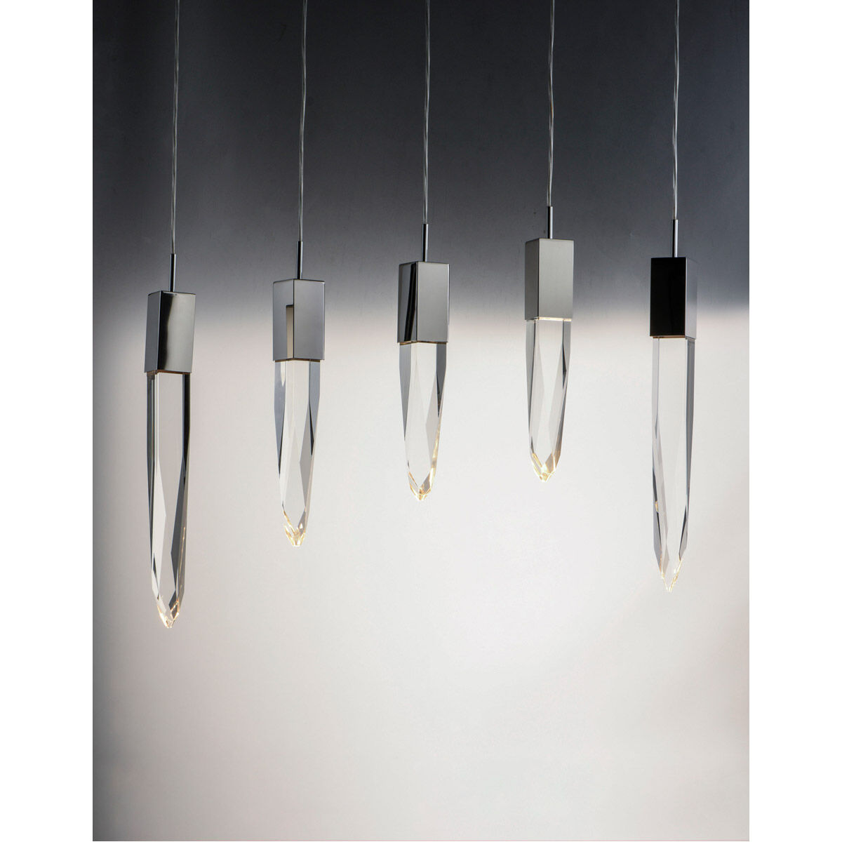 Quartz LED 39.25 inch Polished Chrome Linear Pendant Ceiling Light