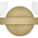 Sylvie 2 Light 14.75 inch Heritage Brass Bath Light Wall Light