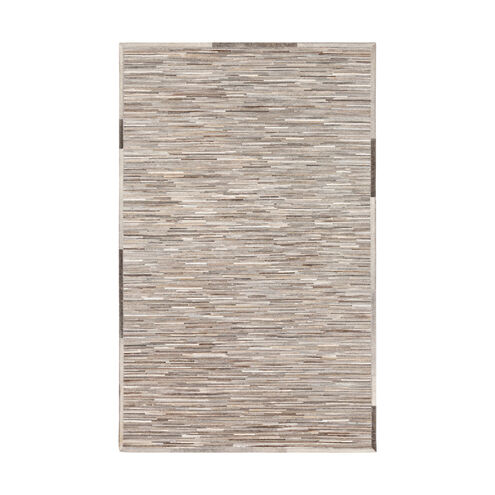 Zander 36 X 24 inch Medium Gray/Dark Brown/Black/Ivory/Wheat Rugs