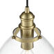 Khrisa 1 Light 12.75 inch Vintage Brass Pendant Ceiling Light