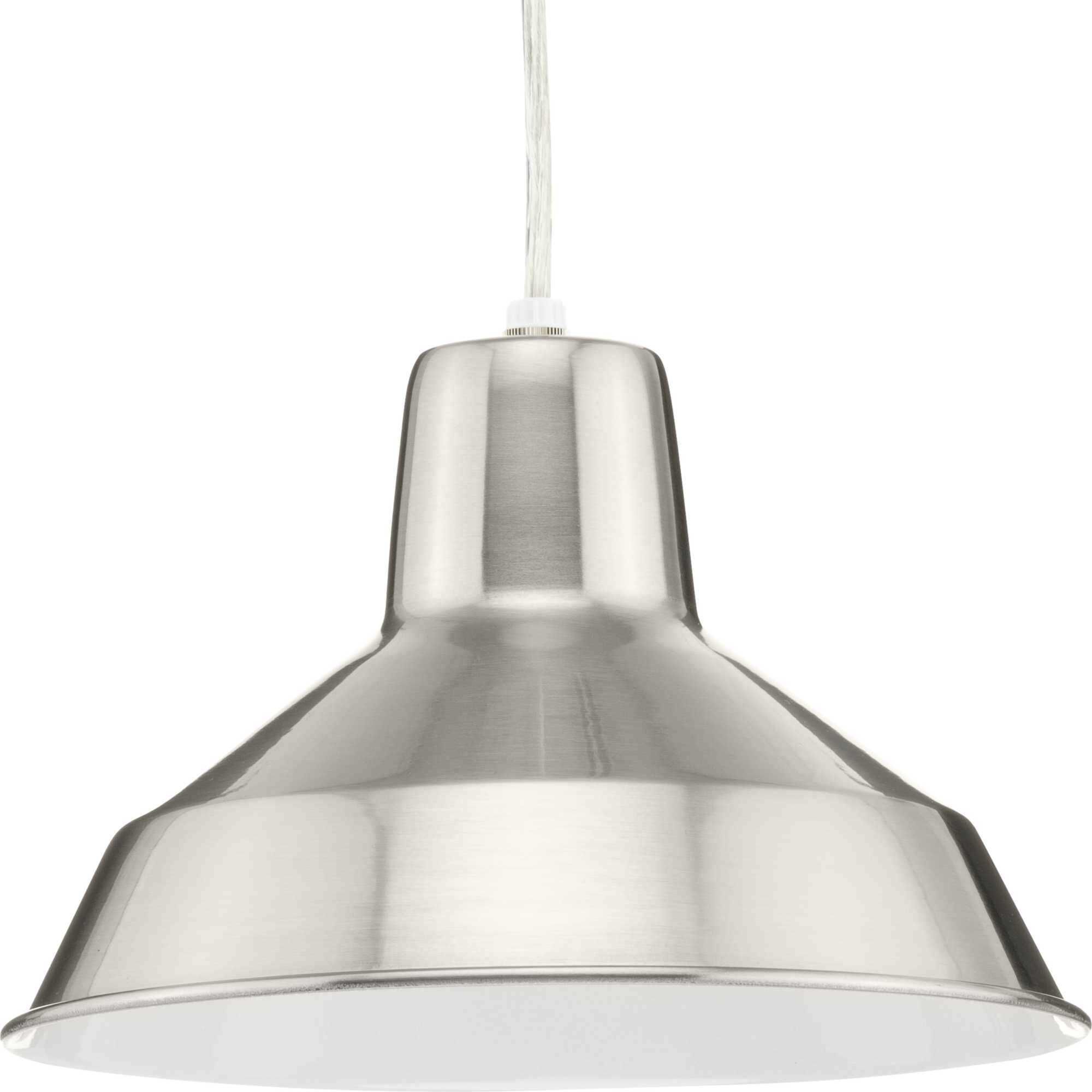 Metal Shade 1 Light 10 inch Brushed Nickel Mini-Pendant Ceiling Light in Standard