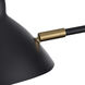 Risley 25 inch 40.00 watt Matte Black and Aged Brass Desk Lamp Portable Light