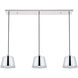 Nota 3 Light 41 inch Chrome Pendant Ceiling Light