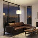 Taper 92 inch 14 watt Black and Satin Nickel Arc Floor Lamp Portable Light